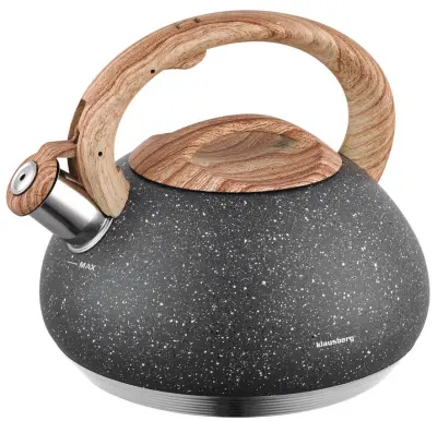 čajnik klausberg 2,7l, granit siva / les, indukcija