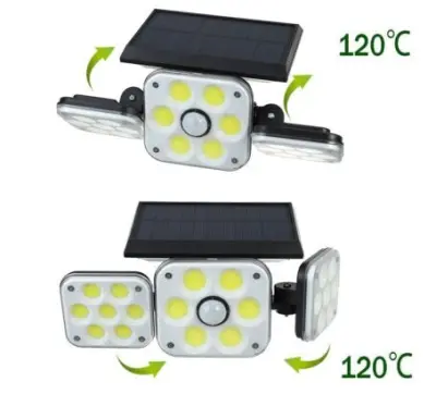 Solarna svetilka s senzorjem gibanja, 24w, 138x led cob