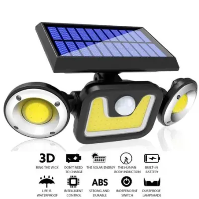 Solarna svetilka s senzorjem gibanja, 30w, 82x cob led
