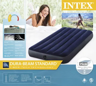 Intex 64757 Napihljiva postelja Twin Dura Beam Classic, 99 x 191 x 25 cm