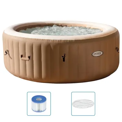 Intex Masažna kad z mehurčki okrogla PureSpa 196x71 cm