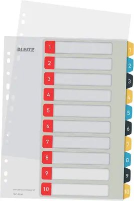 Pregradni karton a4 pp 1-10 printable barvni leitz cosy 12470000
