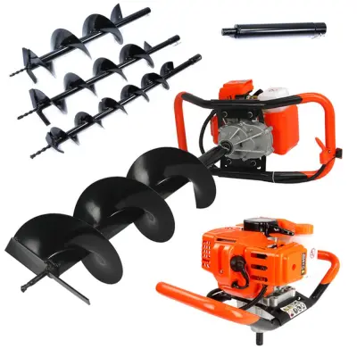 Dvoročni motorni zemeljski vrtalnik 5,2KM + 3 svedri 100-150-200mm