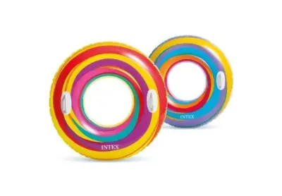Intex 59256NP Napihljiv obroč Swirly Whirly večbarvni, 91 cm