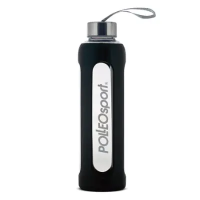 Polleo Silicone Grip Glass Bottle, 550 ml