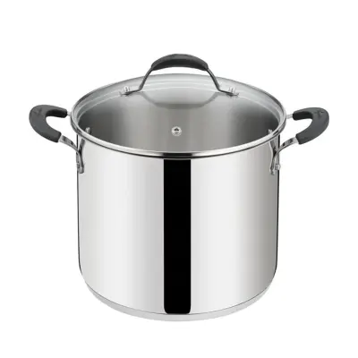 Lonec s pokrovom New Tempra 18cm / 3,6l / dvojni ročaj / indukcija / inox 18/10, steklo
