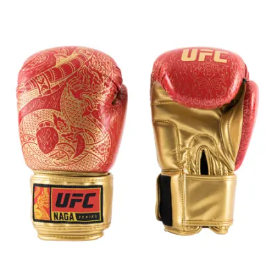UFC PRO Naga Training Gloves, Red - 12 oz