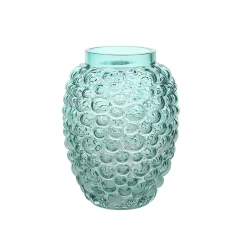 Vaza Bubble h15,5cm / modra / steklo