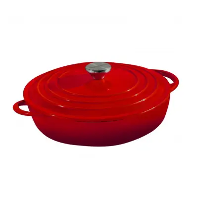 Cocotte nizka kozica 30xh14cm / 5l / rdeča / indukcija / ghiza