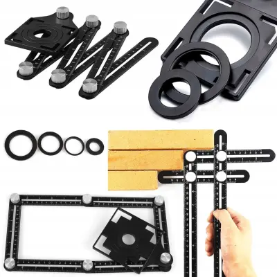 Univerzalni nastavljiv kotnik z nivelacijo za keramiko 9 delni