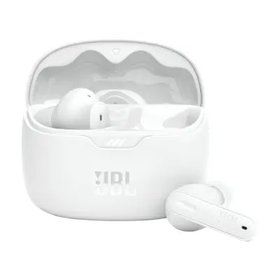 JBL Tune Beam TWS bele brezžične slušalke