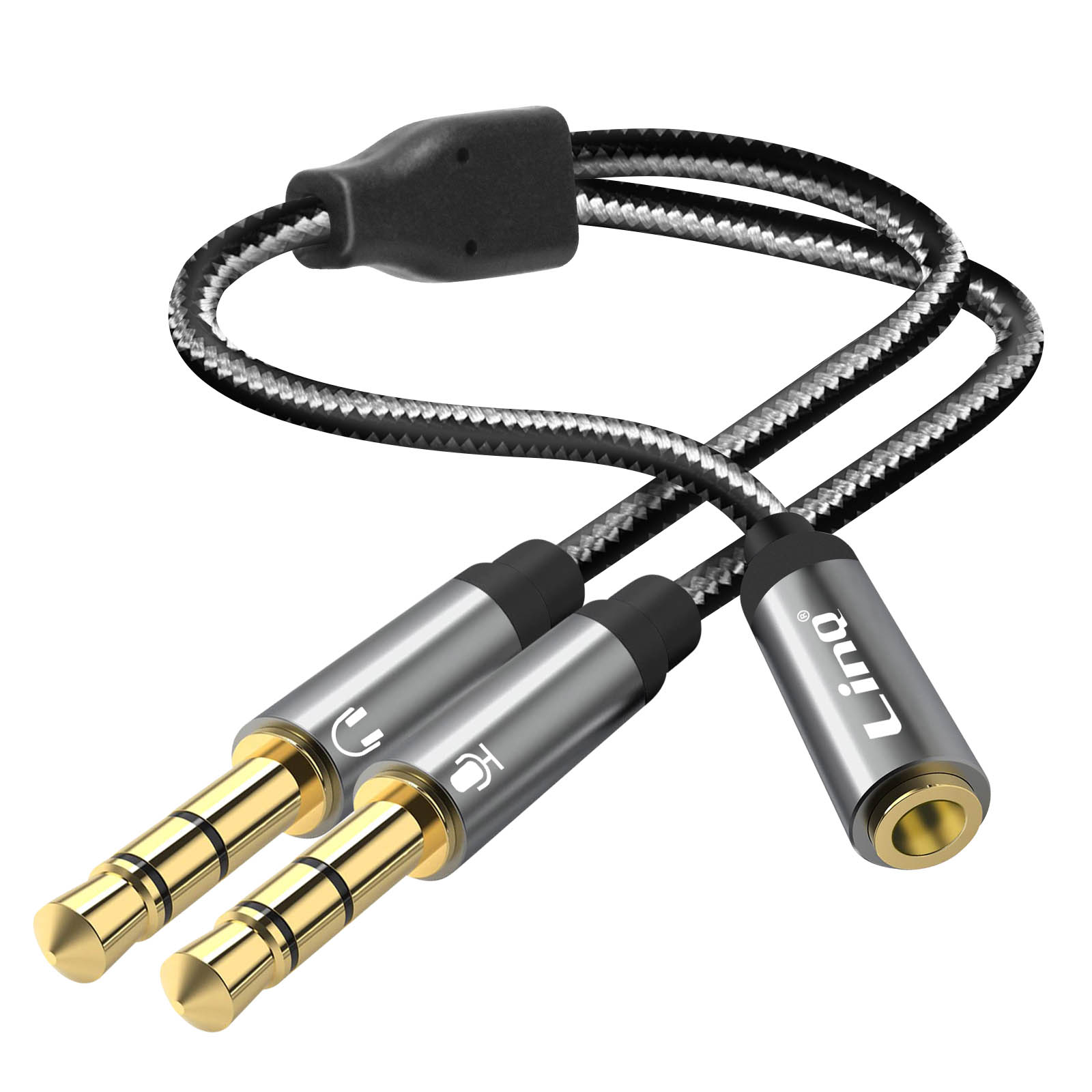 Audio Splitter Jack 3,5 mm ženski na 2x Jack 3,5 mm moški adapter LinQ