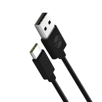 Kabel USB v USB-C 3A za hitro in varno polnjenje, dolžina 1 m - crn