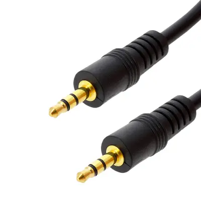 Prikljucek pomožnega avdio kabla 3,5 mm moški/moški, 5 metrov LinQ - crn