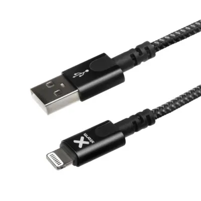 iPhone iPad iPod kabel za polnjenje in sinhronizacijo 1 m Xtorm pleten najlon ?rn