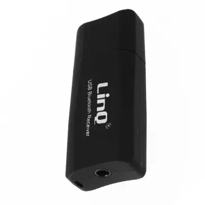 Zvocni adapter Bluetooth, brezžicni sprejemnik USB s kabelskim izhodom LinQ 3,5 mm Jack – crn