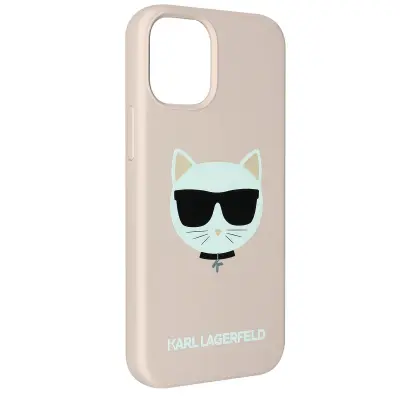 Ovitek za iPhone 12 Mini Design Choupette IKONIK Karl Lagerfeld Soft-touch pink