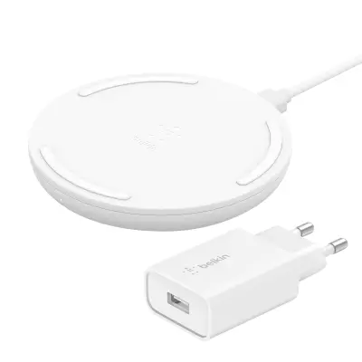 10 W brezžicni indukcijski polnilnik z omrežnim polnilnikom QC 3.0, Belkin - bel