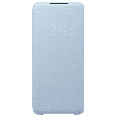 Uradni ovitek za Samsung S20 Plus s pametnim preklopom, pokrovom Smart Led View - nebesno modra