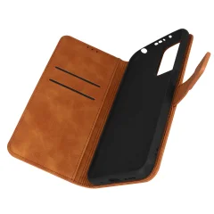 Folio Case za Redmi 10 / 10 2022 Suede Effect Wallet Video Holder Forcell Brown