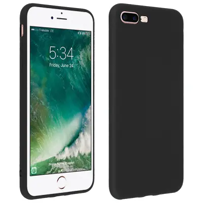 Soft Touch silikonski gel etui Crna str. Apple iPhone 7 Plus in 8 Plus