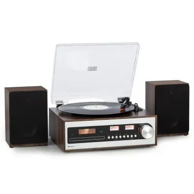 Auna Oxford SE, mini stereo sistem, Srebrna
