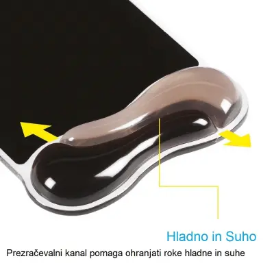 Podloga za miško kensington gel dimljena-črna 62399