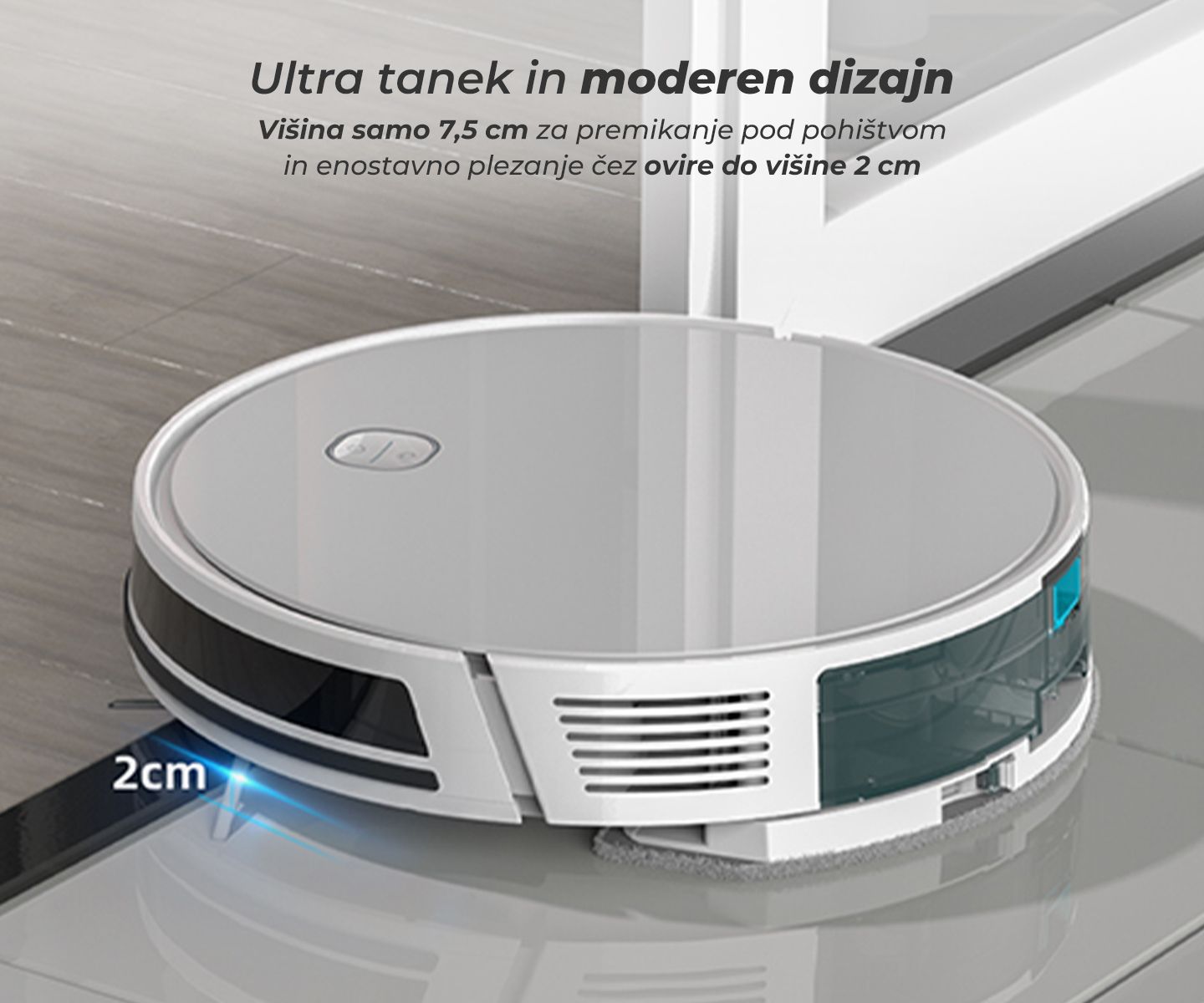 MAMIBOT EXVAC700, 3v1 hibrid bel robotski sesalnik