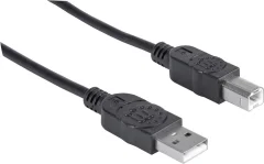 Manhattan USB kabel USB 2.0 USB-A vtič\, USB-B vtič 1.00 m črna  306218
