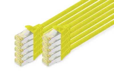 Digitus DK-1644-A-030-Y-10 RJ45 omrežni kabel\, Patch kabel CAT 6a S/FTP 3.00 m rumena  1 kos
