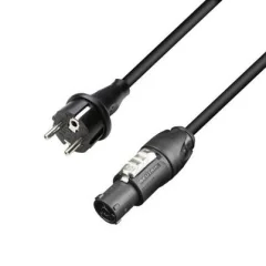 Adam Hall Cables 8101 TCON 0150 napajalni kabel CEE 7/7 na Neutrik ® powerCON TRUE1 TOP 1\,5 m Adam Hall 8101 TCON 0150 hladne naprave priključni kabel  črna 1.5 m