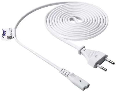 Akyga tok adapterski kabel [1x evropski moški konektor - 1x ženski konektor za manjše naprave C7] 1.50 m bela