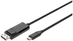 Digitus DisplayPort / USB-C® priključni kabel DisplayPort  vtič\, USB-C® vtič 2.00 m črna AK-300334-020-S DisplayPort 1.2\, DisplayPort 1.4\, dvojno oklopljen\, trojno oklopljen\, prilagodlj