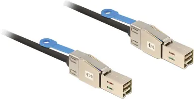 Priključni kabel za trdi disk [1x Mini-SAS vtič (SFF-8088) - 1x Mini-SAS vtič (SFF-8088)] 2 m črne barve Delock