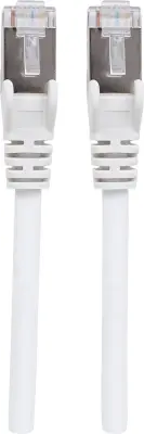 Intellinet 741910 RJ45 omrežni kabel\, Patch kabel CAT 6a (neobdelani kabel CAT7) S/FTP 7.50 m bela brez halogena 1 kos