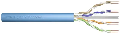 Digitus DK-1614-A-VH-305 RJ45 omrežni kabel\, Patch kabel CAT 6a U/UTP 305.00 m svetlo modra Simplex 1 kos