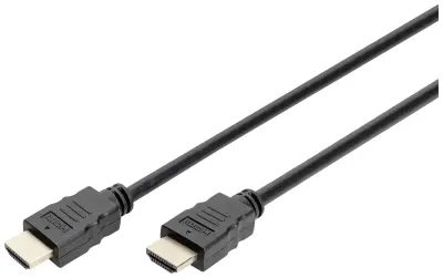 Digitus HDMI kabel HDMI-A vtič 5 m črna DB-330123-050-S High speed-HDMI z ethernet, avdio povratni kanal, prilagodljiv, zaščita iz folije, pletena zaš