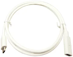 Cliff USB-C kabel  USB-C® vtičnica \, USB-C® vtič 1.00 m bela pozlačeni konektorji FCR72003W