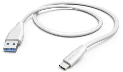 Hama USB kabel USB 3.2 gen. 1 (USB 3.0) USB-A vtič\, USB-C® vtič 1.50 m bela  00178397