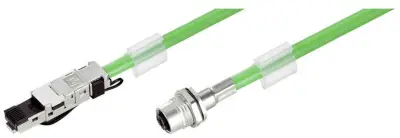 Weidmüller 1234750005 M12 omrežni kabel\, Patch kabel CAT 5\, CAT 5e  0.50 m zelena  1 kos