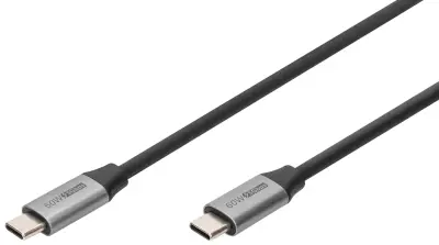 Digitus USB kabel USB 3.2 gen. 1 (USB 3.0) USB-C®\, USB-C® vtič 1.00 m črna prilagodljiv\, zaščiten\, z USB-jem DB-300220-010-S