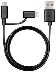 Polnilni kabel Varta USB-Kabel 2v1\, Micro-USB\, Apple Lightning 57943101401