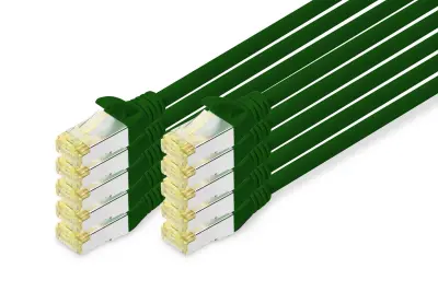 Digitus DK-1644-A-010-G-10 RJ45 omrežni kabel\, Patch kabel CAT 6a S/FTP 1.00 m zelena  1 kos