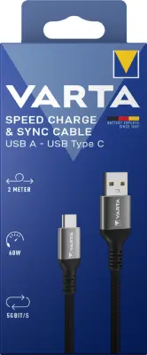 Varta USB kabel  USB-A vtič\, USB-C® vtič 2.00 m   57935101111