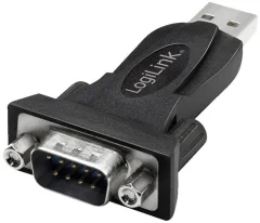 LogiLink serijski adapter [1x moški konektor USB 2.0 tipa A - 1x RS232 vtič]  črna