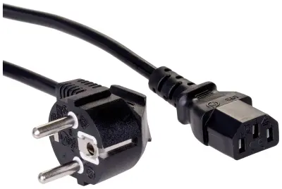 Akyga tok adapterski kabel [1x varnostni moški konektor - 1x ženski konektor IEC C13\, 10 A] 1.50 m črna