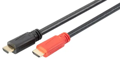 Digitus HDMI kabel HDMI-A vtič 10 m črna DB-330118-100-S 4K UHD, dvojno oklopljen, pletena zaščita, skupna zaščita, zaščiten, brez halogena, aktivno z
