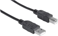 Manhattan USB kabel USB 2.0 USB-A vtič\, USB-B vtič 5.00 m črna  337779
