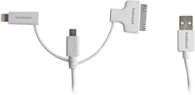 Hähnel Fototechnik USB polnilni kabel  USB-A vtič\, Apple Lightning vtič \, USB-mikro-B vtič\, Apple 30-polni vtič  1.50 m bela  10006510