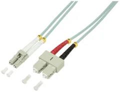LogiLink FP3LS01 steklena vlakna optična vlakna priključni kabel [1x LC-vtič - 1x moški konektor sc] 50/125 µ Multimode OM3 1.00 m